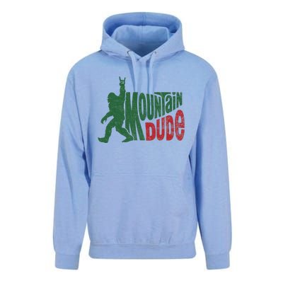 Mountain Dude Funny Bigfoot Sasquatch Hiking Gift Unisex Surf Hoodie