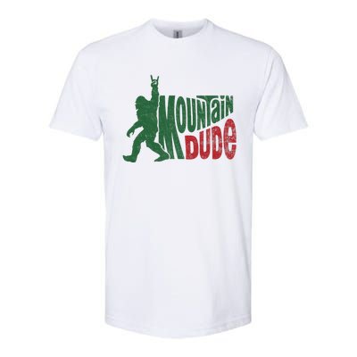 Mountain Dude Funny Bigfoot Sasquatch Hiking Gift Softstyle CVC T-Shirt