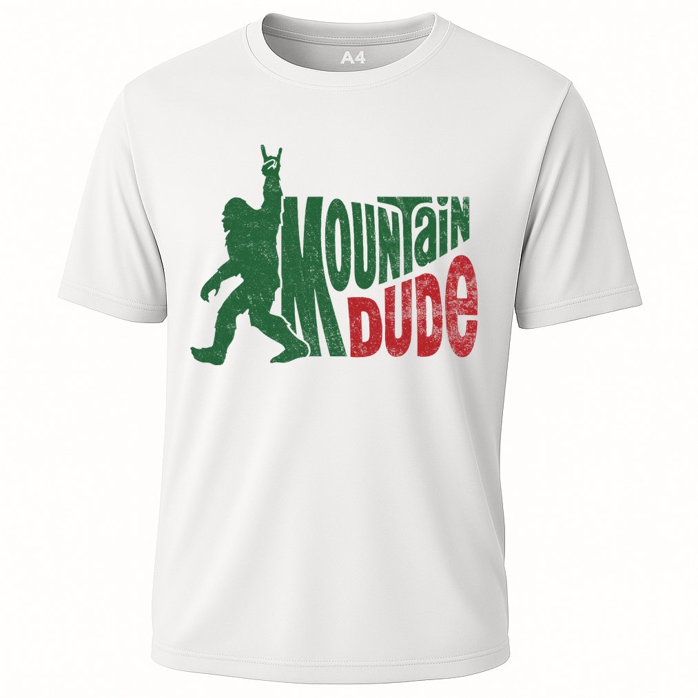 Mountain Dude Funny Bigfoot Sasquatch Hiking Gift Cooling Performance Crew T-Shirt
