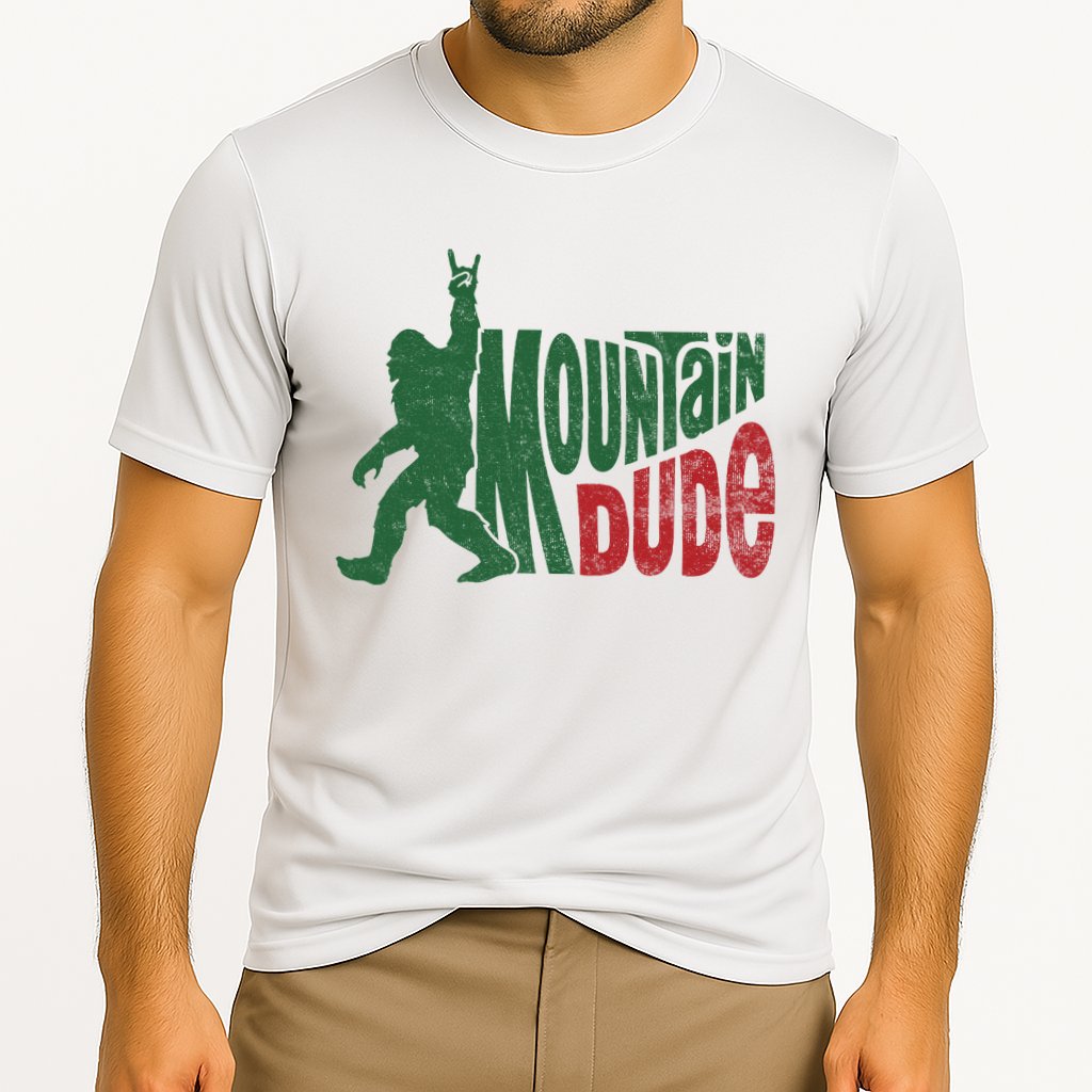 Mountain Dude Funny Bigfoot Sasquatch Hiking Gift Cooling Performance Crew T-Shirt