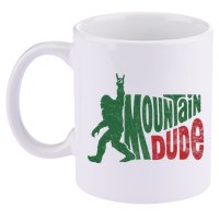 Mountain Dude Funny Bigfoot Sasquatch Hiking Gift 11oz C Handle Ceramic Mug