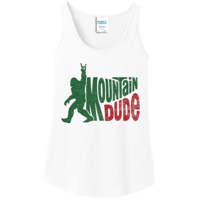 Mountain Dude Funny Bigfoot Sasquatch Hiking Gift Ladies Essential Tank