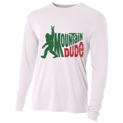 Mountain Dude Funny Bigfoot Sasquatch Hiking Gift Cooling Performance Long Sleeve Crew