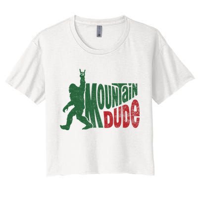 Mountain Dude Funny Bigfoot Sasquatch Hiking Gift Crop Top