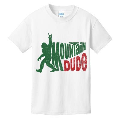 Mountain Dude Funny Bigfoot Sasquatch Hiking Gift Kids T-Shirt