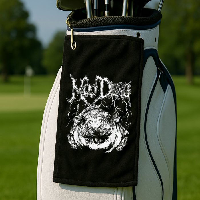 Moo Deng Funny Gift Golf Towel