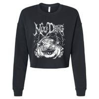 Moo Deng Funny Gift Cropped Pullover Crew