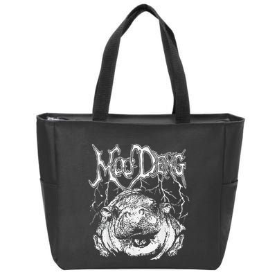 Moo Deng Funny Gift Zip Tote Bag