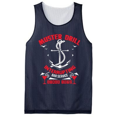 Muster Drill Funny Cruise Ship Vacation Cruising Gift Mesh Reversible Basketball Jersey Tank