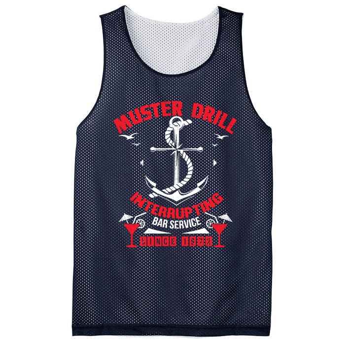 Muster Drill Funny Cruise Ship Vacation Cruising Gift Mesh Reversible Basketball Jersey Tank