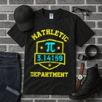 Mathletic Department Funy Math Teacher Student Pi Day Joke Tall T-Shirt