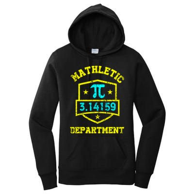 Mathletic Department Funy Math Teacher Student Pi Day Joke Women's Pullover Hoodie