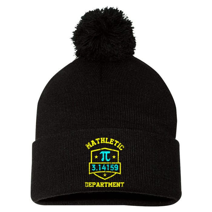 Mathletic Department Funy Math Teacher Student Pi Day Joke Pom Pom 12in Knit Beanie