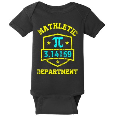 Mathletic Department Funy Math Teacher Student Pi Day Joke Baby Bodysuit