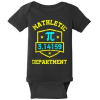 Mathletic Department Funy Math Teacher Student Pi Day Joke Baby Bodysuit
