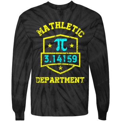 Mathletic Department Funy Math Teacher Student Pi Day Joke Tie-Dye Long Sleeve Shirt