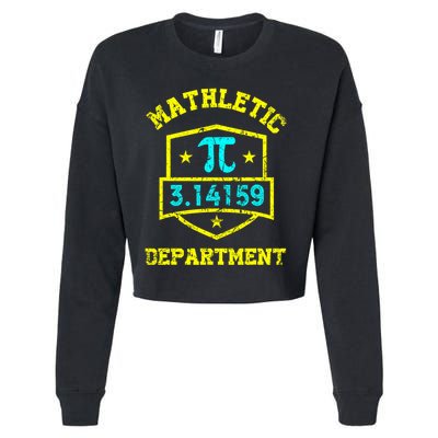 Mathletic Department Funy Math Teacher Student Pi Day Joke Cropped Pullover Crew