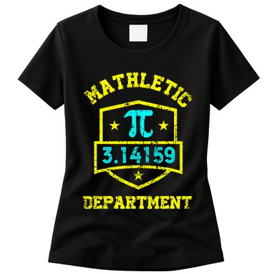 Mathletic Department Funy Math Teacher Student Pi Day Joke Womens T-Shirt