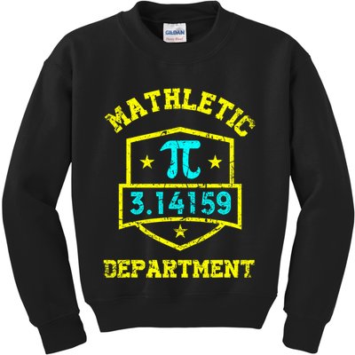 Mathletic Department Funy Math Teacher Student Pi Day Joke Kids Sweatshirt