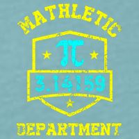 Mathletic Department Funy Math Teacher Student Pi Day Joke Sueded Cloud Jersey T-Shirt