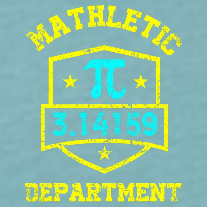 Mathletic Department Funy Math Teacher Student Pi Day Joke Sueded Cloud Jersey T-Shirt