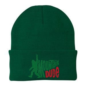 Mountain Dude Funny Bigfoot Sasquatch Rock On Hiking Knit Cap Winter Beanie