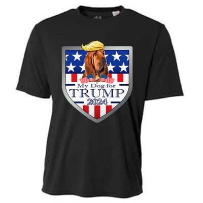 My Dog For Trump 2024 Bloodhound Cooling Performance Crew T-Shirt