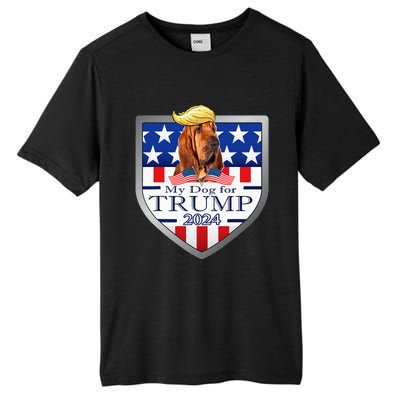 My Dog For Trump 2024 Bloodhound Tall Fusion ChromaSoft Performance T-Shirt