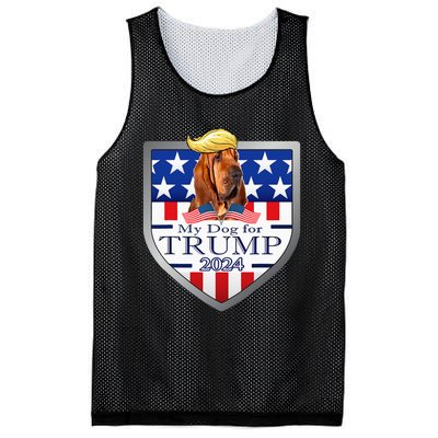 My Dog For Trump 2024 Bloodhound Mesh Reversible Basketball Jersey Tank