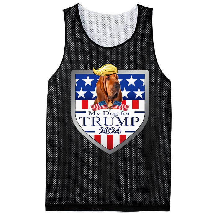 My Dog For Trump 2024 Bloodhound Mesh Reversible Basketball Jersey Tank