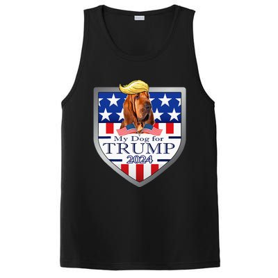 My Dog For Trump 2024 Bloodhound PosiCharge Competitor Tank