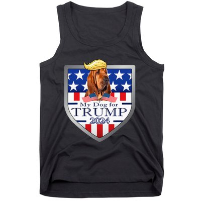 My Dog For Trump 2024 Bloodhound Tank Top