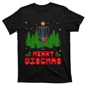 Merry Discmas Funny Christmas Xmas Frisbee Golfer Player T-Shirt