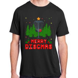 Merry Discmas Funny Christmas Xmas Frisbee Golfer Player Adult ChromaSoft Performance T-Shirt