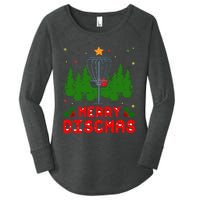 Merry Discmas Funny Christmas Xmas Frisbee Golfer Player Women's Perfect Tri Tunic Long Sleeve Shirt