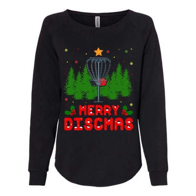 Merry Discmas Funny Christmas Xmas Frisbee Golfer Player Womens California Wash Sweatshirt