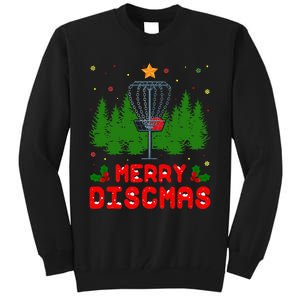 Merry Discmas Funny Christmas Xmas Frisbee Golfer Player Tall Sweatshirt