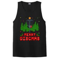 Merry Discmas Funny Christmas Xmas Frisbee Golfer Player PosiCharge Competitor Tank