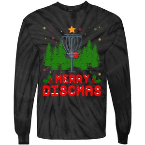 Merry Discmas Funny Christmas Xmas Frisbee Golfer Player Tie-Dye Long Sleeve Shirt