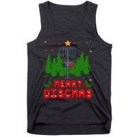 Merry Discmas Funny Christmas Xmas Frisbee Golfer Player Tank Top