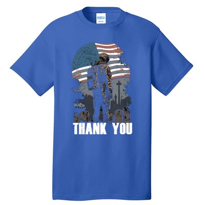 Memorial Day Fallen Veteran Soldier Us Flag 4th Of July Gift Tall T-Shirt