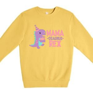 Mama Dinosaur Family Matching Birthday Party Daughters Premium Crewneck Sweatshirt