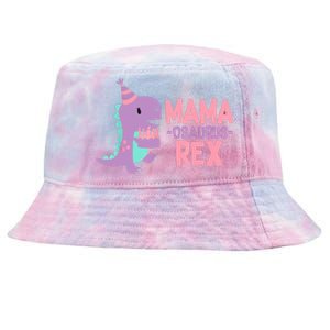 Mama Dinosaur Family Matching Birthday Party Daughters Tie-Dyed Bucket Hat