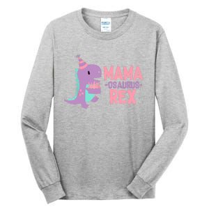 Mama Dinosaur Family Matching Birthday Party Daughters Tall Long Sleeve T-Shirt