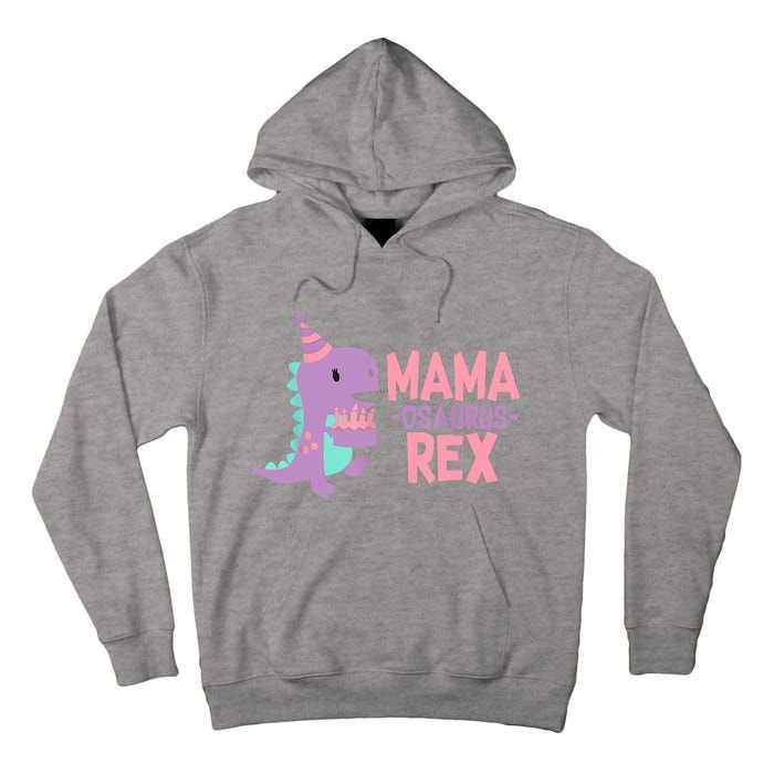 Mama Dinosaur Family Matching Birthday Party Daughters Tall Hoodie