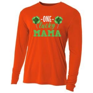 Mothers Day For Mom One Lucky Mama St Patricks Day Gift Cooling Performance Long Sleeve Crew