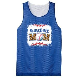 Mothers Day Funny Gift Distressed Leopard Pattern Baseball Mom Gift Mesh Reversible Basketball Jersey Tank