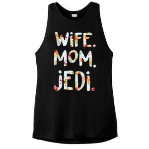 Mothers Day Flower Floral Wife Mom Jedi Ladies PosiCharge Tri-Blend Wicking Tank