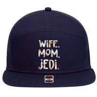 Mothers Day Flower Floral Wife Mom Jedi 7 Panel Mesh Trucker Snapback Hat