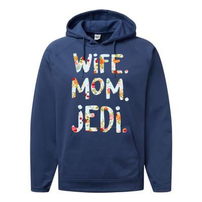 Mothers Day Flower Floral Wife Mom Jedi Performance Fleece Hoodie